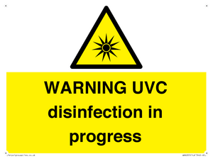 WARNING UVC disinfection in progress